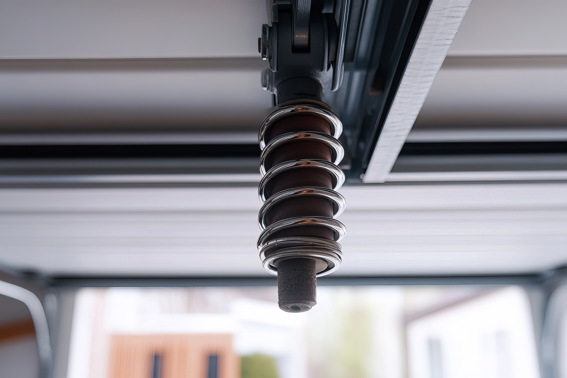 New garage door spring installed by professional