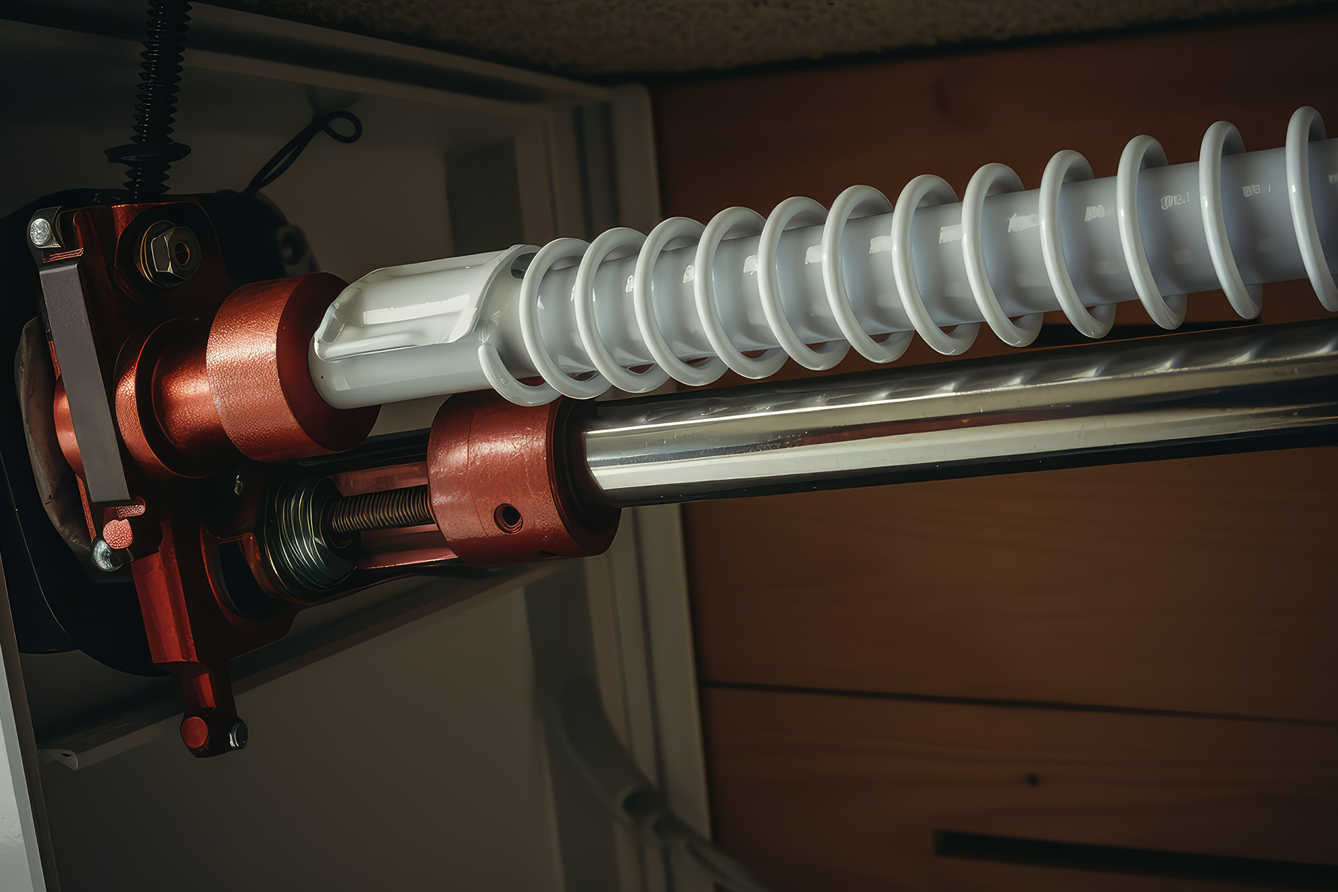 Garage door spring being replaced in Los Angeles